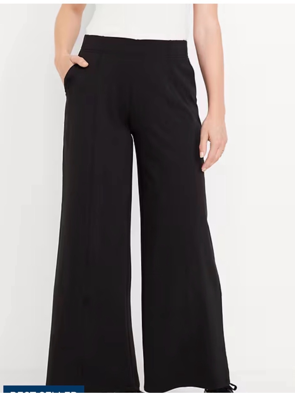 Old Navy Wide Leg High-Rise Pants in Black- Women